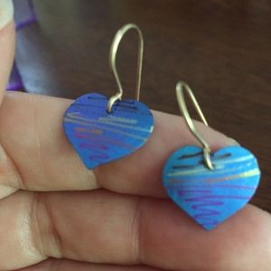 Harry Mason Niobium Heart Earrings